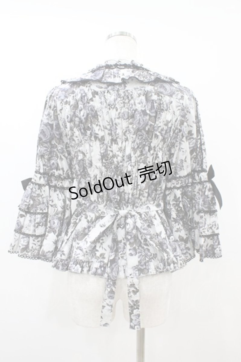 画像2: metamorphose / ロザリースクエアあき姫袖ブラウス サイズ1 オパールグレー(Opal Gray) H-26-09-13-017-ME-BL-NS-ZH (2)