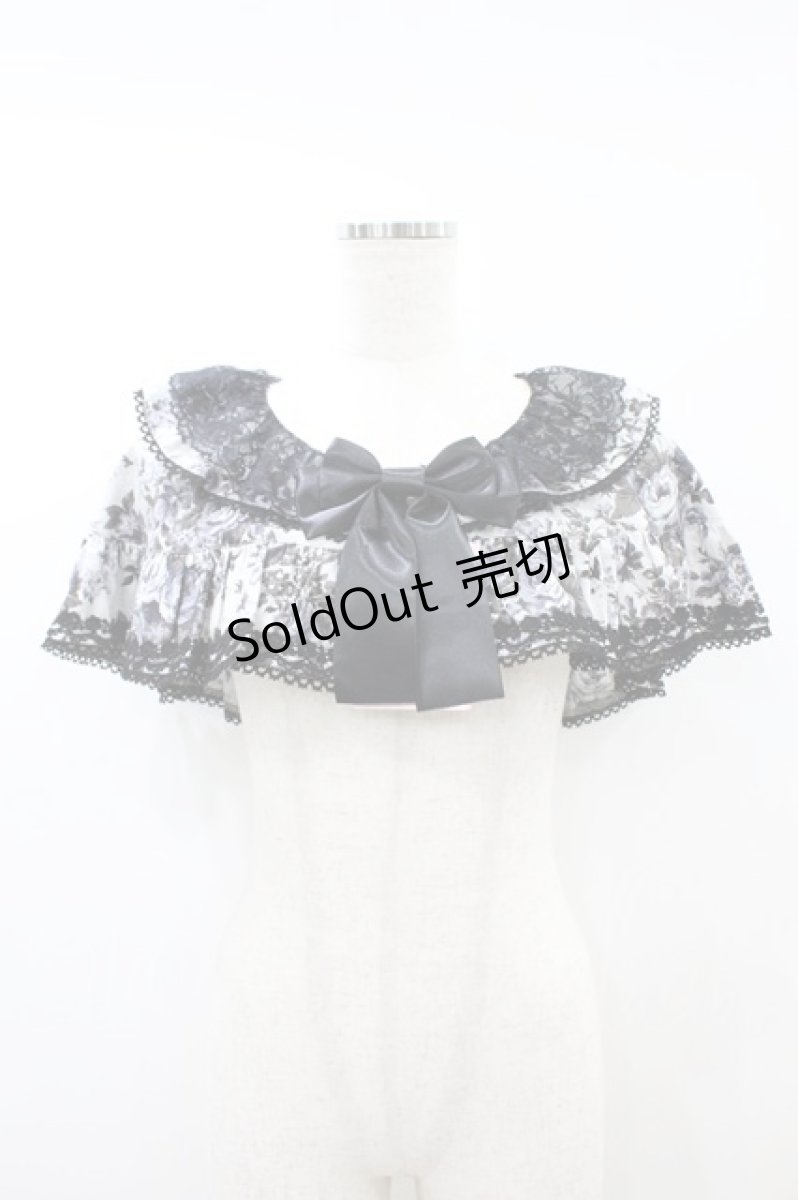 画像1: metamorphose / 【プラスサイズ】ロザリーフリルケープ プラスサイズ オパールグレー(Opal Gray) H-26-09-13-018-ME-JA-NS-ZH (1)