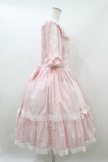 画像3: metamorphose / 【プラスサイズ】はしごレース丸襟半袖ワンピース プラスサイズ ピンク H-26-09-13-021-ME-OP-NS-ZH (3)