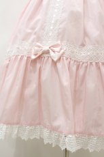 画像5: metamorphose / 【プラスサイズ】はしごレース丸襟半袖ワンピース プラスサイズ ピンク H-26-09-13-021-ME-OP-NS-ZH (5)