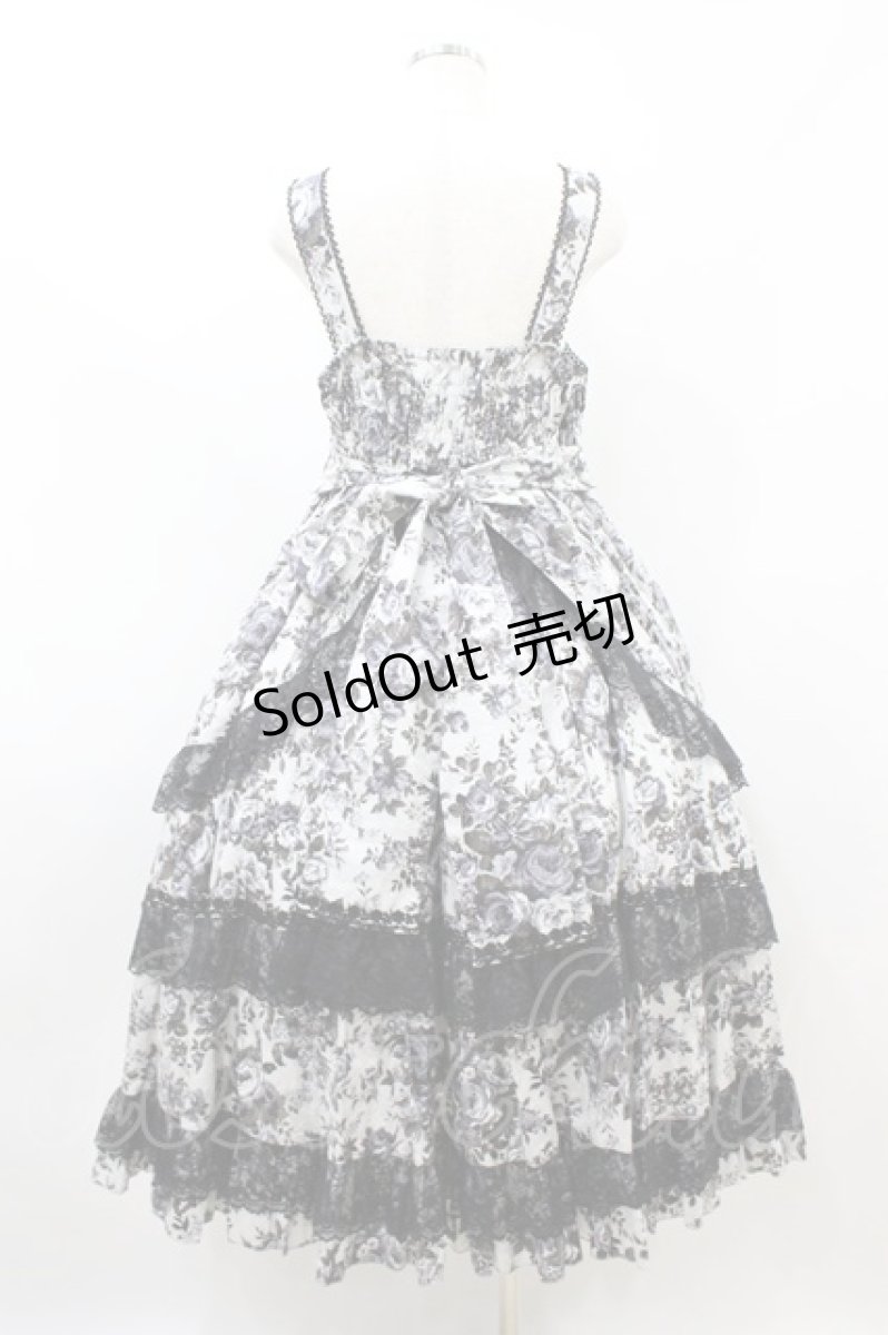 画像2: metamorphose / 【プラスサイズ】ロザリーフリルレースジャンパースカート プラスサイズ オパールグレー(Opal Gray) H-26-09-13-023-ME-OP-NS-ZH (2)