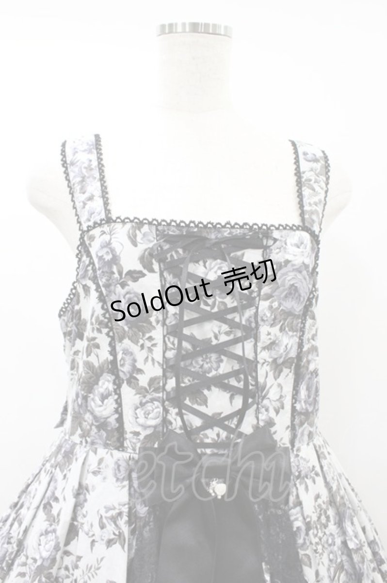 画像4: metamorphose / 【プラスサイズ】ロザリーフリルレースジャンパースカート プラスサイズ オパールグレー(Opal Gray) H-26-09-13-023-ME-OP-NS-ZH (4)