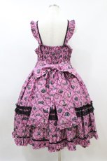 画像2: metamorphose / 【プラスサイズ】闇といばらの女王 フリルレースジャンパースカート プラスサイズ ピンク H-26-09-13-025-ME-OP-NS-ZH (2)