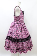 画像3: metamorphose / 【プラスサイズ】闇といばらの女王 フリルレースジャンパースカート プラスサイズ ピンク H-26-09-13-025-ME-OP-NS-ZH (3)