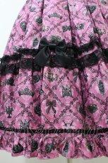 画像5: metamorphose / 【プラスサイズ】闇といばらの女王 フリルレースジャンパースカート プラスサイズ ピンク H-26-09-13-025-ME-OP-NS-ZH (5)