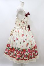 画像3: metamorphose / 【プラスサイズ】おとめの恋つばき シャーリングジャンパースカート プラスサイズ たまご H-26-09-13-026-ME-OP-NS-ZH (3)