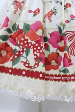 画像5: metamorphose / 【プラスサイズ】おとめの恋つばき シャーリングジャンパースカート プラスサイズ たまご H-26-09-13-026-ME-OP-NS-ZH (5)