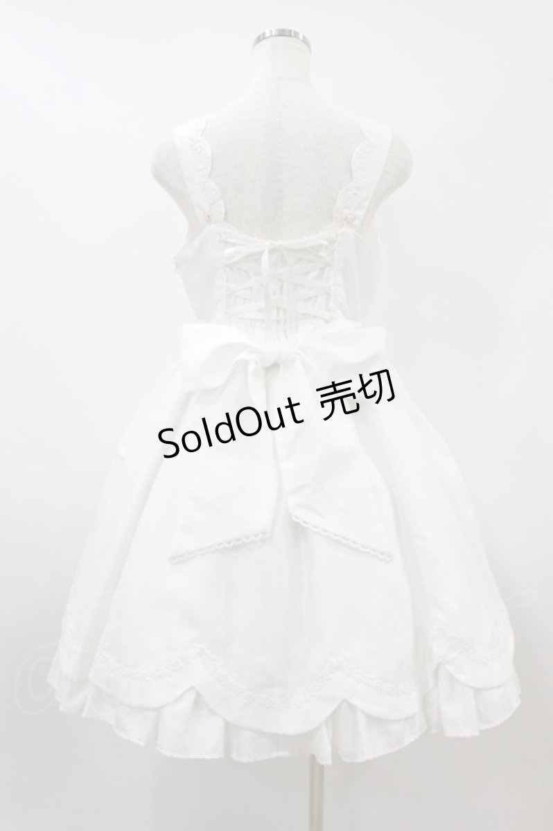画像2: Angelic Pretty / スカラップレースドールジャンパースカート F 白 H-26-09-13-027-AP-OP-YZ-ZH (2)