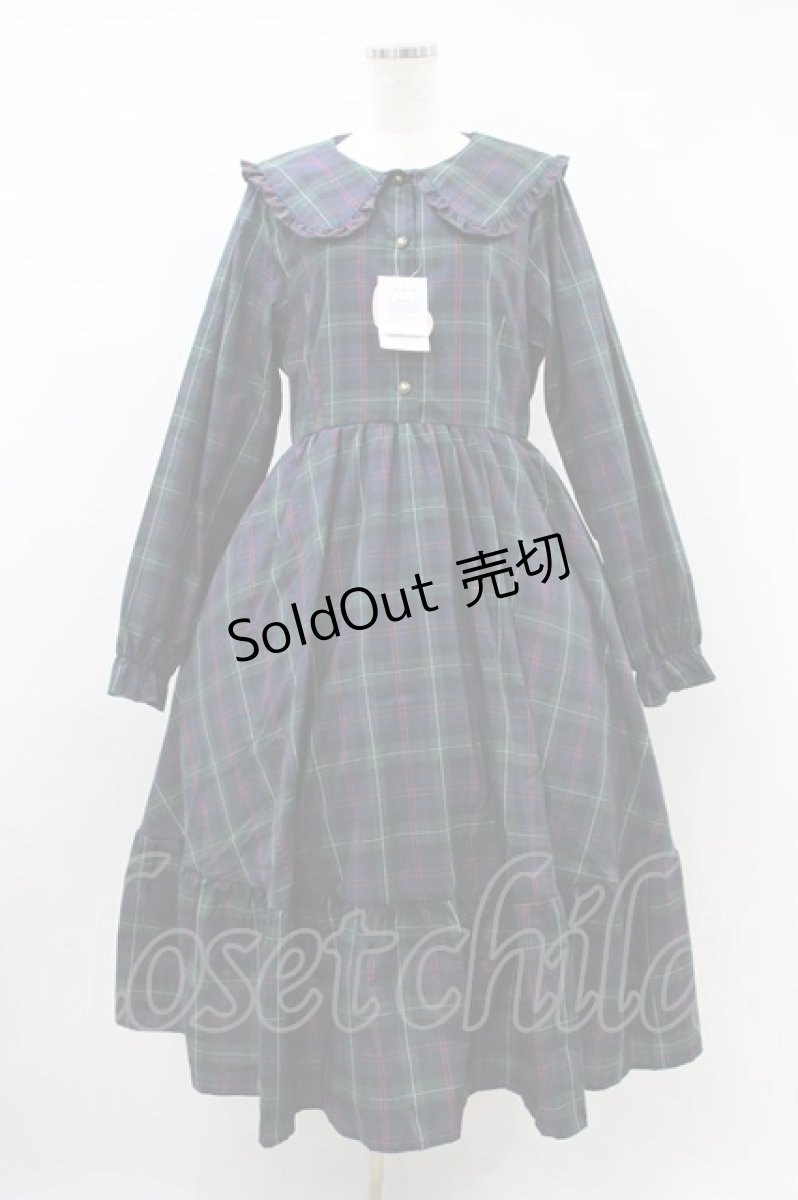 画像1: m petit by misako / TT*AOKチェックOP LL グリーン H-26-09-14-029-LO-OP-YZ-ZH (1)