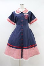 画像1: majoretty / 五月アイ/Cheese Bear/AI エリツキハンソデOP 2L ネイビー H-26-09-14-030-LO-OP-YZ-ZH (1)