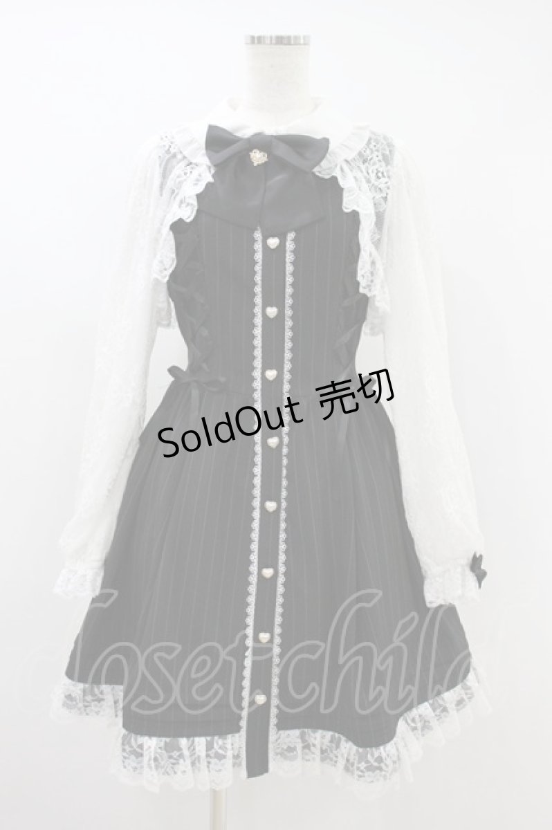 画像1: Secret Honey / レースボレロ風サイドレースアップワンピース M ブラック H-26-09-14-031-CA-OP-YZ-ZH (1)