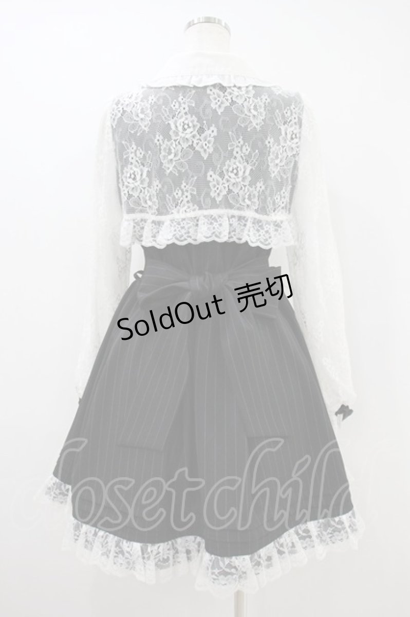 画像2: Secret Honey / レースボレロ風サイドレースアップワンピース M ブラック H-26-09-14-031-CA-OP-YZ-ZH (2)