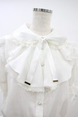 画像3: Secret Honey / 肩開きラッフル裾フリルブラウス M ホワイト H-26-09-14-043-CA-BL-YZ-ZH (3)