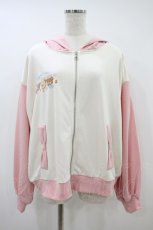 画像1: CHIP CLIP / 五月アイ/CC*AIクマミミツキパーカー 3L アイボリー/ピンク H-26-09-14-044-LO-TO-YZ-ZH (1)