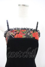 画像3: Qutie Frash / 和柄切替キャミソール  黒 H-26-09-14-1053-QU-TO-AK-ZH (3)