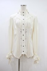 画像1: Ozz oneste / 薔薇刺繍ブラウス  アイボリー H-26-09-14-1054-OO-BL-AK-ZH (1)