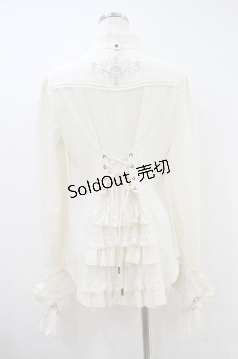 画像2: Ozz oneste / 薔薇刺繍ブラウス  アイボリー H-26-09-14-1054-OO-BL-AK-ZH (2)