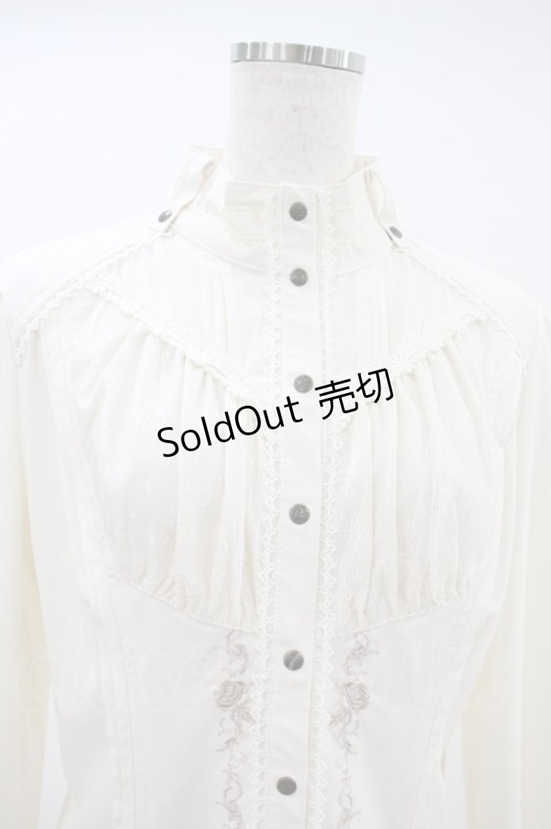 画像3: Ozz oneste / 薔薇刺繍ブラウス  アイボリー H-26-09-14-1054-OO-BL-AK-ZH (3)