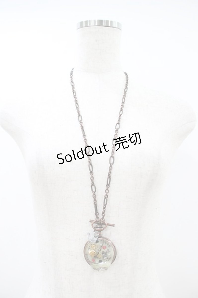 画像2: Q-pot. / ALICE-Melty Pocket Watch Necklace  ブロンズ H-26-09-14-1008-QP-AC-KB-ZH (2)