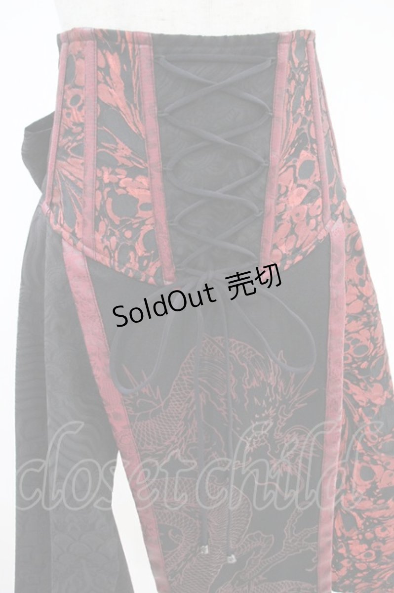 画像5: Qutie Frash / オーバー付きコルセット  黒×赤 H-26-09-14-011-QU-ZA-AK-ZH (5)