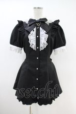 画像1: Secret Honey / アクセサリーリボンレースフリルセットアップ M ブラック H-26-09-14-012-CA-JA-YZ-ZH (1)