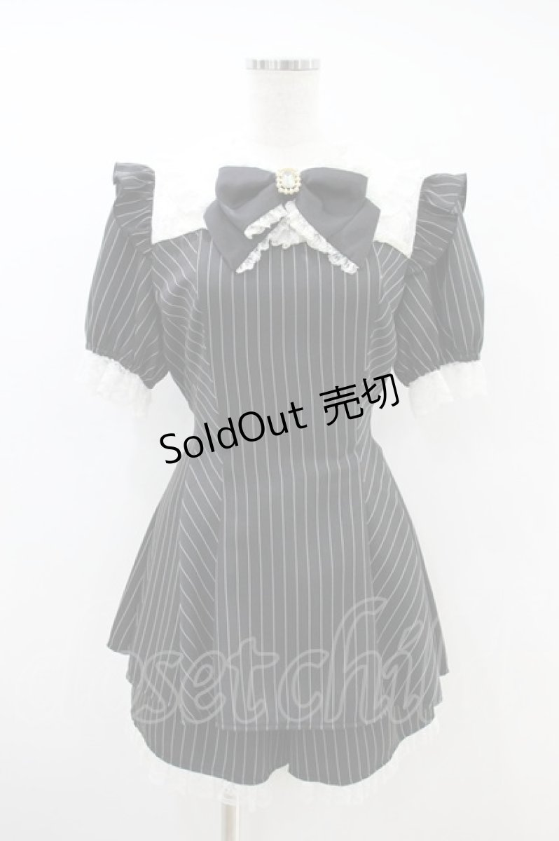画像1: Secret Honey / ヨークレースフリルセットアップ M ブラック H-26-09-14-013-CA-OP-YZ-ZH (1)