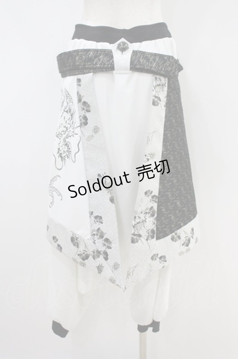 画像2: Qutie Frash / ラップ付きサルエルパンツ  白 H-26-09-14-016-QU-PA-AK-ZH (2)