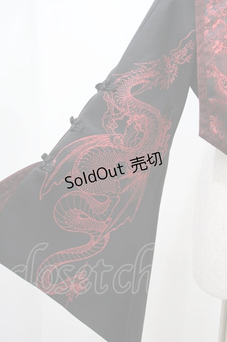 画像5: Qutie Frash / チャイナショートジャケット  黒×赤 H-26-09-14-020-QU-TO-AK-ZH (5)