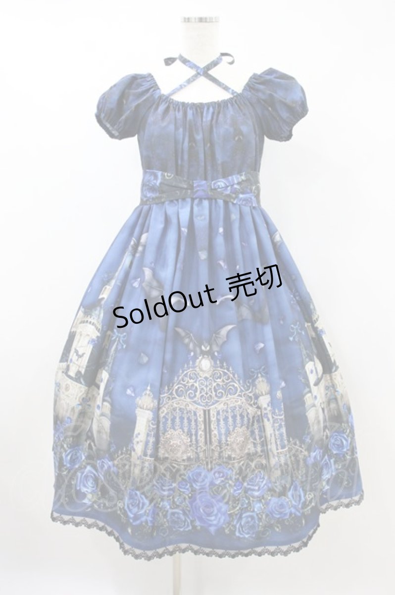 画像1: Enchantlic Enchantilly / 幻影薔薇城〜コウモリ公爵からの招待状〜ワンピース L ブルー H-26-09-14-023-LO-OP-YZ-ZH (1)