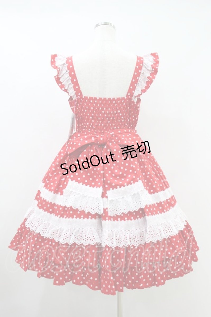 画像2: Angelic Pretty / Sugarフリルジャンパースカート FREE アカ H-26-09-14-024-AP-OP-YZ-ZH (2)