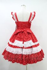 画像2: Angelic Pretty / Sugarフリルジャンパースカート FREE アカ H-26-09-14-024-AP-OP-YZ-ZH (2)