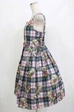 画像2: Emily Temple cute / Teddy Bear Tartanノースリーブワンピース M ピンク H-26-09-15-025-ET-OP-AK-ZH (2)