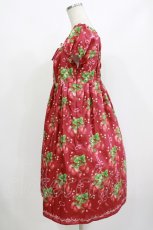 画像2: Emily Temple cute / Strawberry Ribbon treeハイウエストワンピース M レッド H-26-09-15-029-ET-OP-AK-ZH (2)
