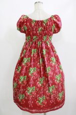 画像3: Emily Temple cute / Strawberry Ribbon treeハイウエストワンピース M レッド H-26-09-15-029-ET-OP-AK-ZH (3)
