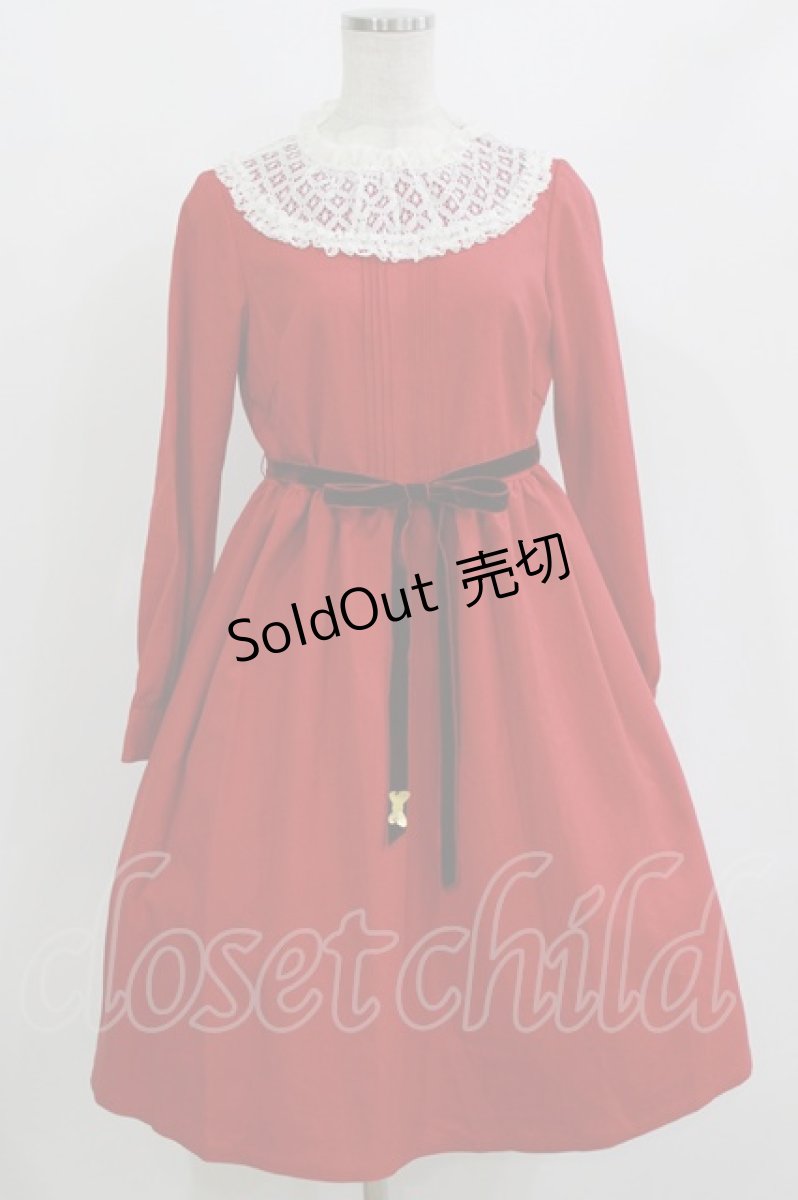 画像1: Emily Temple cute / shortcakeレースワンピース M レッド H-26-09-15-032-ET-OP-AK-ZH (1)
