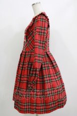 画像2: Emily Temple cute / Crimsonタータンワンピース  レッド H-26-09-15-034-ET-OP-AK-ZH (2)