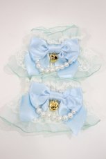画像1: Angelic Pretty / Dreamy Pearlお袖とめ  ミント/サックス H-26-09-15-1032-AP-ZA-NS-ZH (1)
