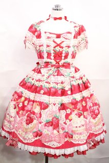 Angelic Pretty / Strawberry Whipワンピース Free レッド H-26-09-15