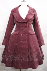 画像1: metamorphose / 刺繍入りコートワンピース(別珍) FREE ワイン H-26-09-15-1005-ME-CO-YZ-ZH (1)
