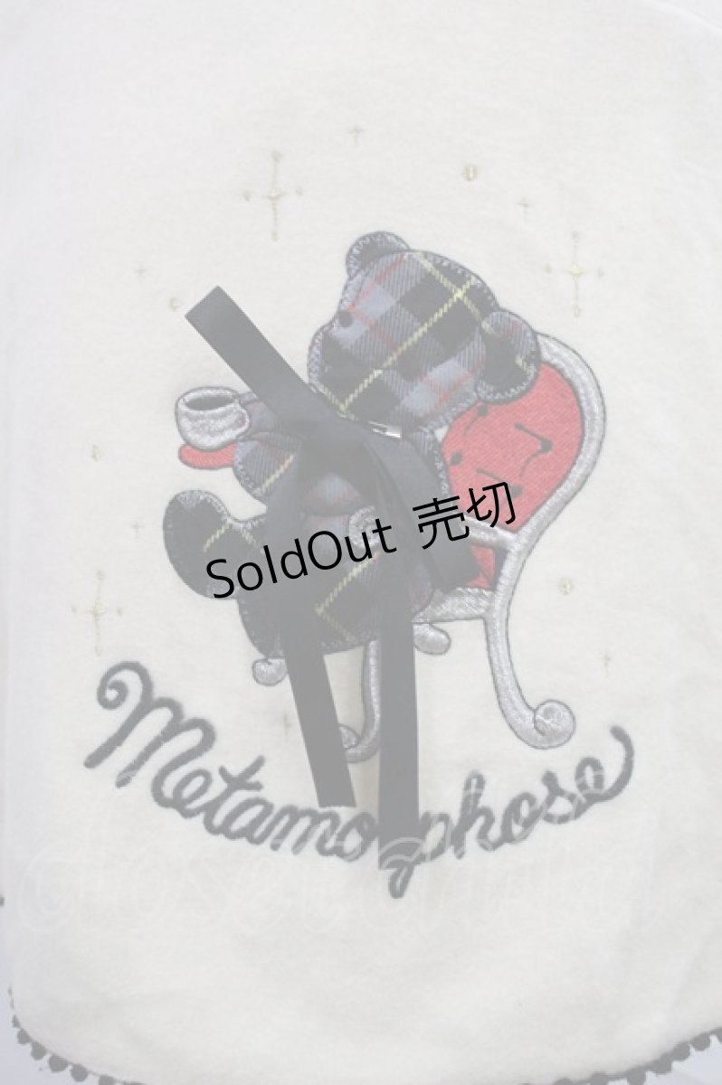 画像4: metamorphose / カフェくまアップリケジャンパースカート Free オフ H-26-09-15-1015-ME-OP-NS-ZH (4)