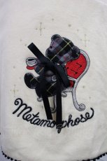 画像4: metamorphose / カフェくまアップリケジャンパースカート Free オフ H-26-09-15-1015-ME-OP-NS-ZH (4)