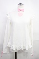 画像1: Angelic Pretty / Lovely Heartタートルネックカットソー Free 白 H-26-09-15-1021-AP-TO-NS-ZH (1)