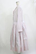 画像2: Jane Marple Dans Le Salon / ストライプとD’anjo coastのシャツドレス M ピンクミックス H-26-09-15-054-JM-OP-AK-ZH (2)