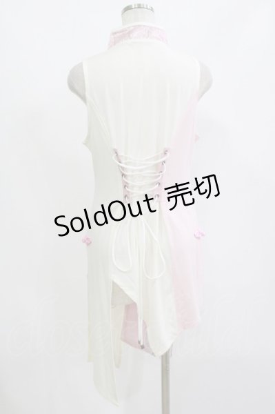 Qutie Frash / チャイナチュニック ピンク H-26-09-15-078-QU-TO-AK-ZH
