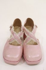 画像1: Cherirulu Chocola / 太ヒールパンプス M(23-23.5cm) ピンク H-26-09-16-033-GO-SH-YZ-ZH (1)