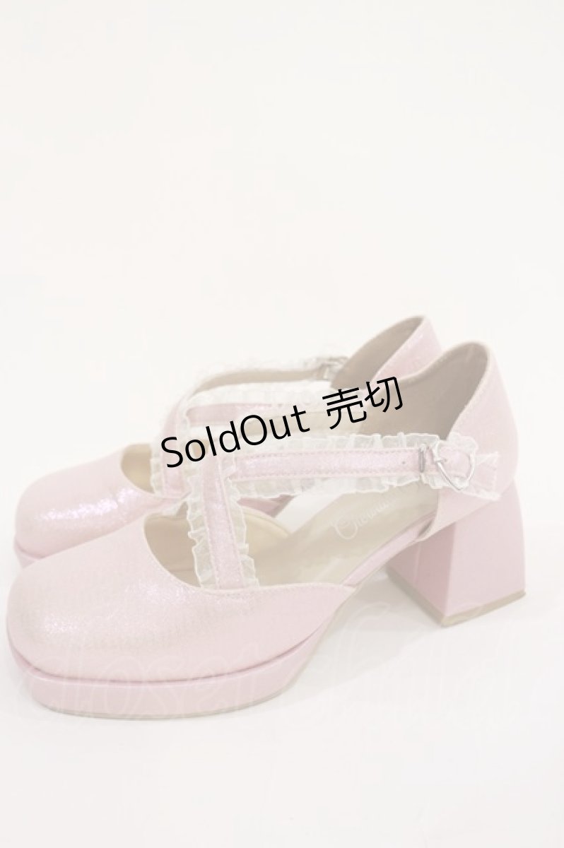 画像2: Cherirulu Chocola / 太ヒールパンプス M(23-23.5cm) ピンク H-26-09-16-033-GO-SH-YZ-ZH (2)