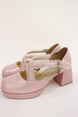 画像2: Cherirulu Chocola / 太ヒールパンプス M(23-23.5cm) ピンク H-26-09-16-033-GO-SH-YZ-ZH (2)