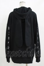 画像2: LISTEN FLAVOR / サイバーうさ耳ヘッドホンパーカー F 黒 H-26-09-16-1037-PU-TO-AK-ZH (2)