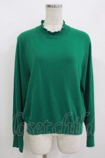 画像1: Jane Marple Dans Le Salon / Cotton-cashmere turtleneck sweater  グリーン H-26-09-16-1041-JM-TO-KB-ZH (1)