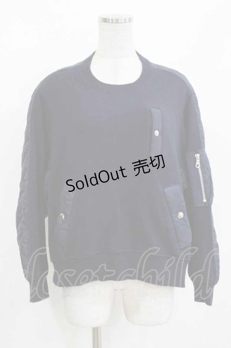 画像1: Jane Marple Dans Le Salon / Back matelasse sweatshirt M ネイビー H-26-09-16-1047-JM-TO-AK-ZH (1)